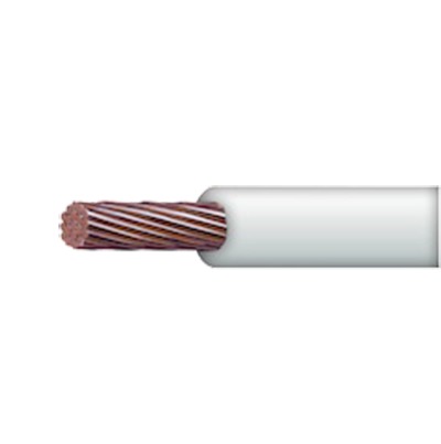 ( SSLU13 ) Cable Eléctrico 10 awg color blanco,Conductor de cobre suave cableado. Aislamiento de PVC, autoextinguible. BOBINA 100 MTS ( SSLU13 ) Cable Eléctrico 10 awg color blanco,Conductor de cobre suave cableado. Aislamiento de PVC, autoextinguible. BOBINA 100 MTS